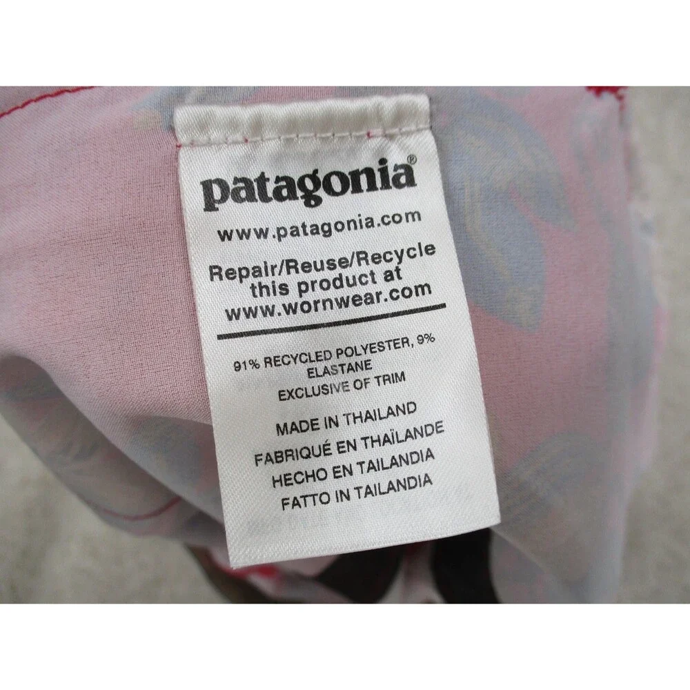 Patagonia Swim Trunks Mens 38 Pink Blue Floral Stretch Planing Board Shorts 19